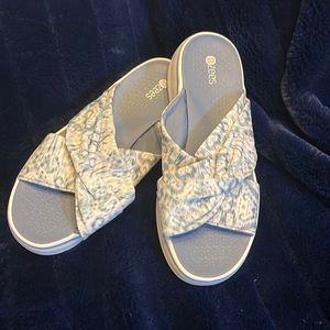 Bzees Blue and White Sandals